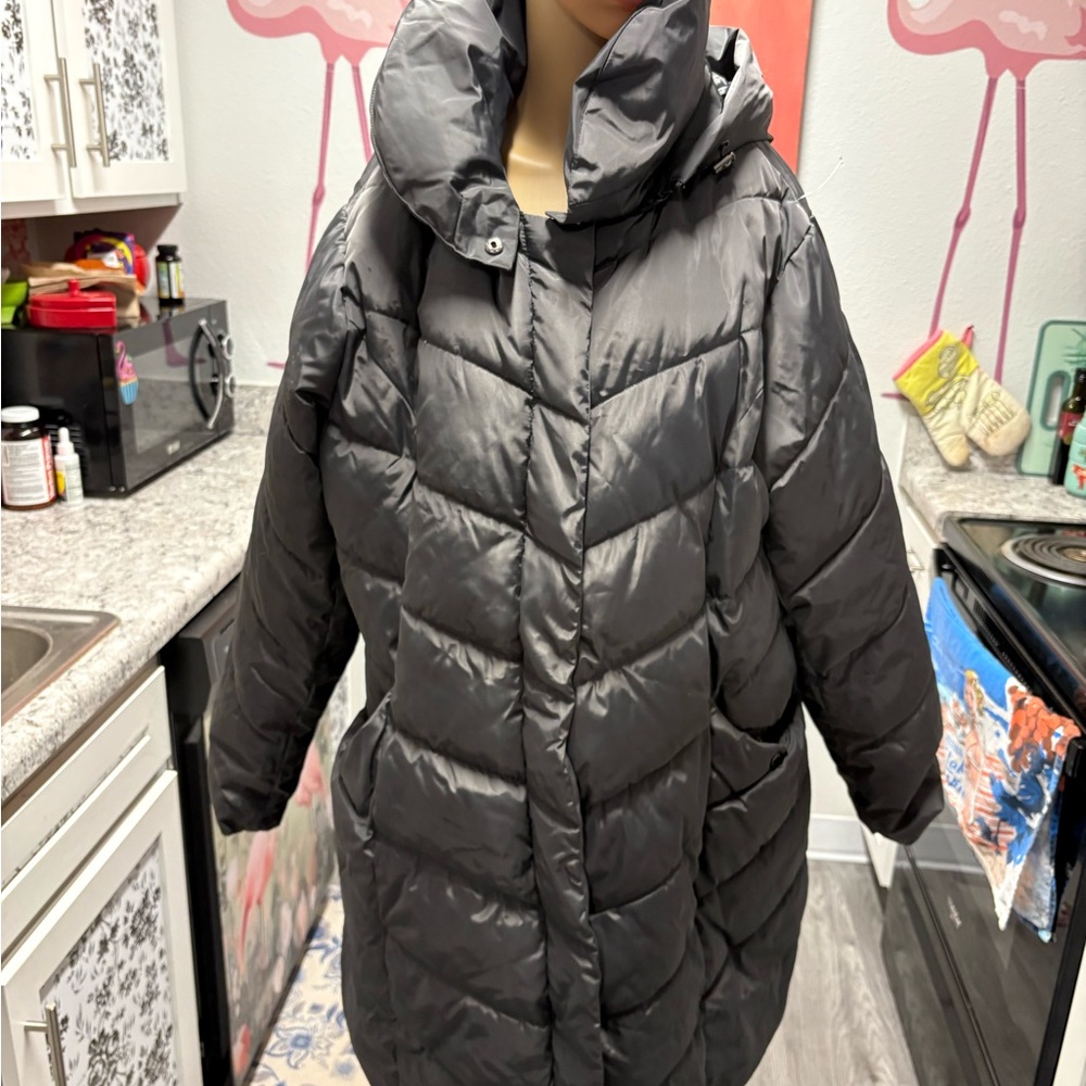 Steve Madden Charcoal Puffer Winter Coat 2X